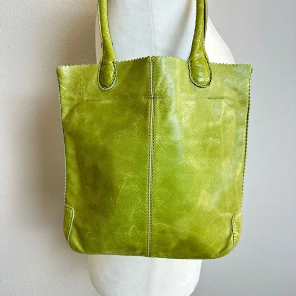 Hobo The Original Regan Top Grain Leather Tote Bag Leaf Green VI-35041LEAF NEW - Picture 3 of 9